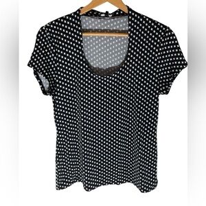 GG1- Premise and White Patterned Women's Large LG Top
